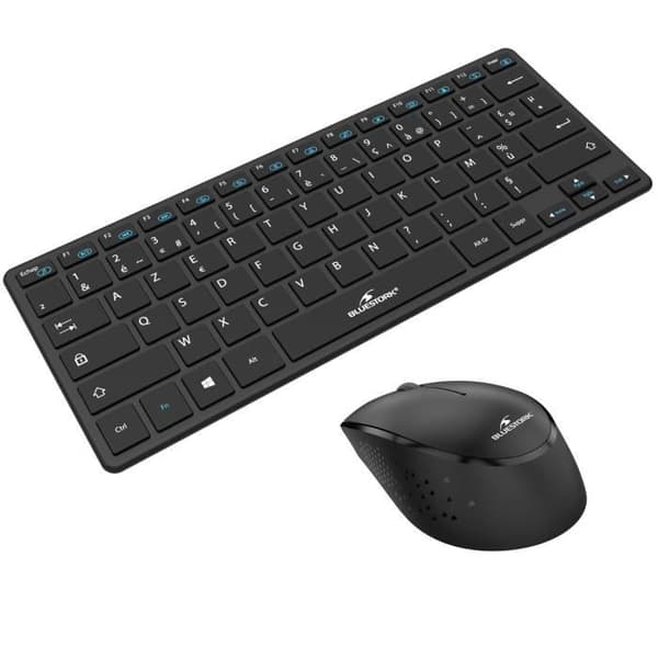 Pack Tastatur Mus - BLUESTORK - PACK MINI - Trådløs - Kompakt - Sort