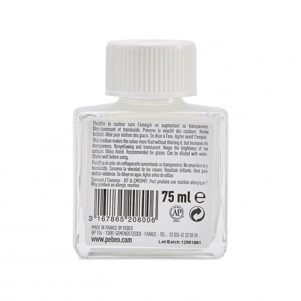Medium Akryl - PEBEO - Konstnärsakryl - 75 ml - Blank - Ej gulfärgad Lysande