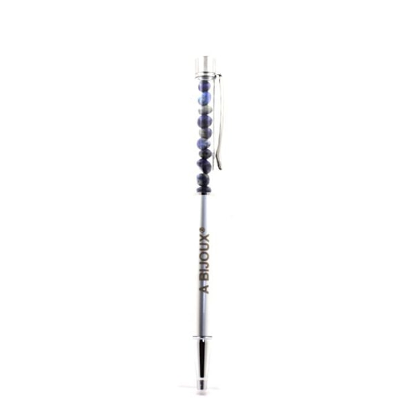 Stylo Minéraux - Sten og Mineraler - Lapis Lazuli - Grå Farve - Genopladelig - Sort Blæk Grå
