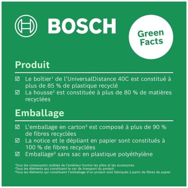 Bosch lasersigte UniversalDistance 40C (præcise målinger af afstande op til 40 m, Bluetooth-forbindelse)