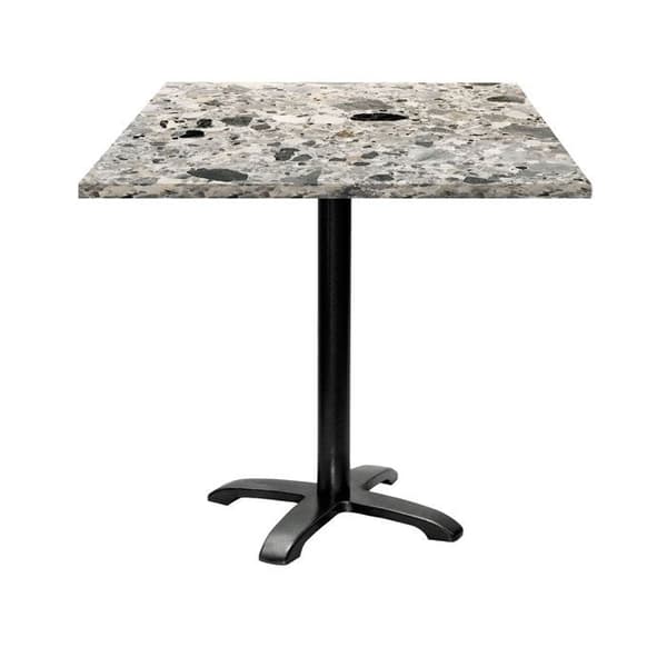 Bord 70 x 70 cm - model Bazila terrazzo cepp Grå