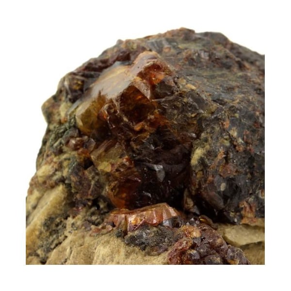 Stenar och mineraler. Sphalerit (Blende) + Siderit. 1175,0 cent. La Mure-gruvan, Isère, Frankrike.
