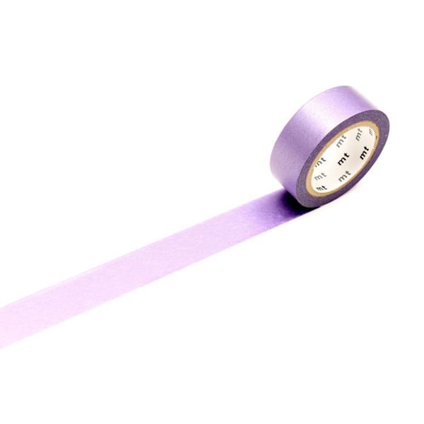 Maskeringstejp MT 1,5 cm Uni pärlemor iriserande lila - lila lila