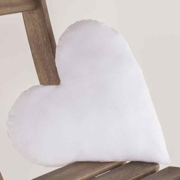 Pudelemballage - Rayher - Hjerte - 30 cm - Hvid - Syntetisk Vit