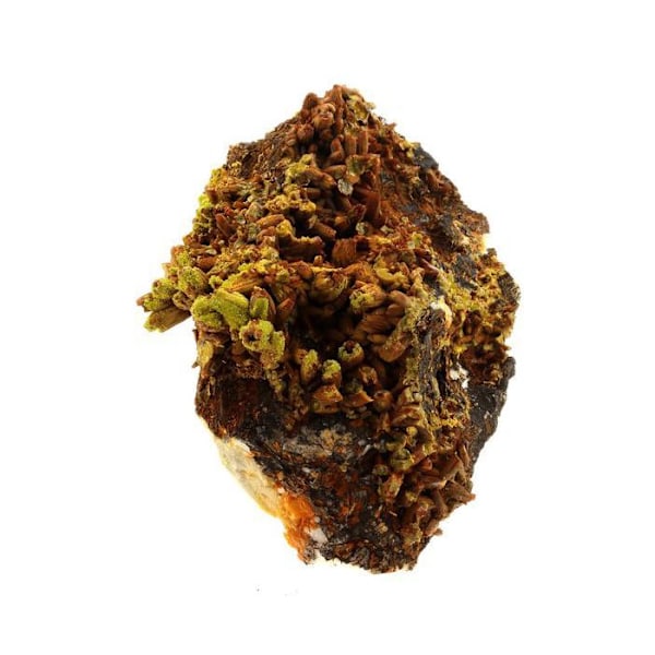 Sten og mineraler. Pyromorphit. 2222,5 øre. Les Farges Mine, Ussel, Frankrig..