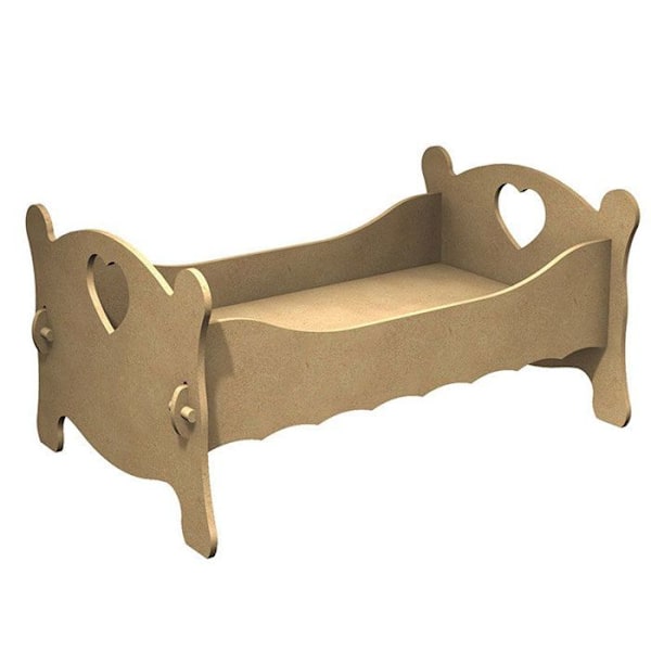 Docksäng i MDF för att dekorera - 47 x 31 cm kastanj