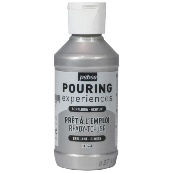 Pébéo Pouring Akrylfärg - 118 ml Metallic Silver