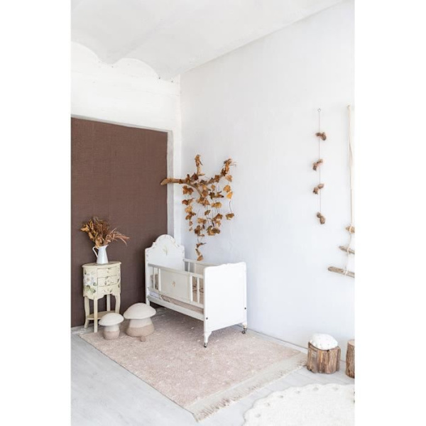 Tvättbar bomullsmatta Woods Symphony linne - 140 x 200 cm - LORENA CANALS - Vardagsrum - Rektangulär - Vanligt - Klassisk Beige