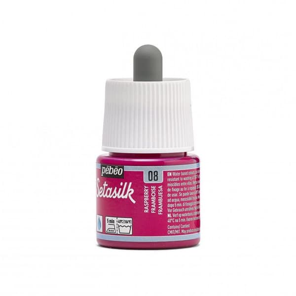 Silkemaleri - Pébéo - Setasilk - 45 ml - Farve Hindbær - Tekstil Brombær