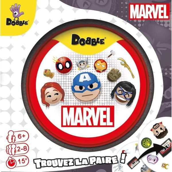 Stemningsspil - ASMODEE - Dobble: Marvel Emoji (Eco Sleeve) - 6 år - Udendørs - Blandet