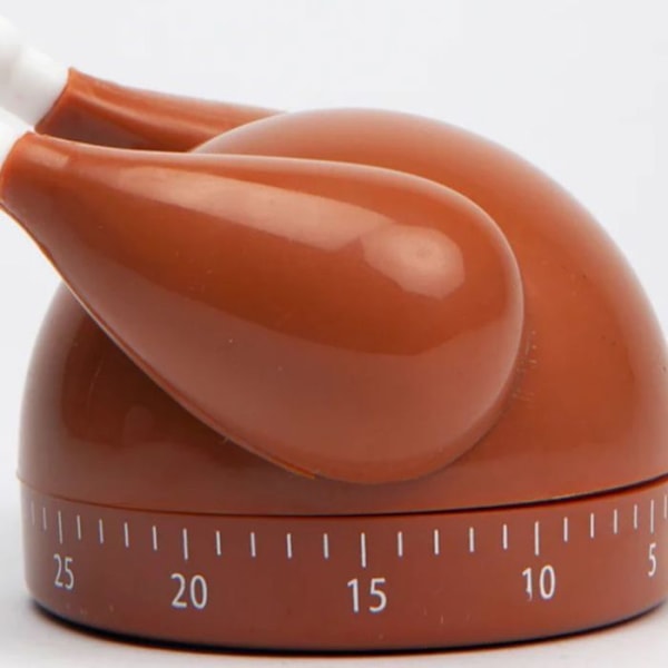 Mechanisk Timer - Kalkun - Brun - 60 Minutter - 6,3 x 5,1 cm - Plastik kastanj