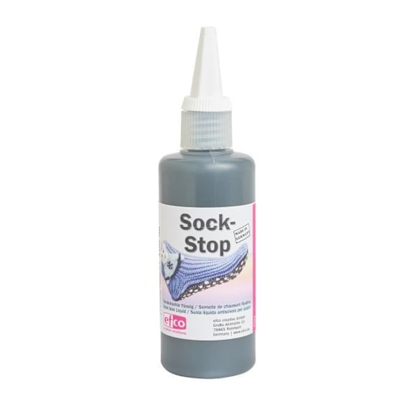 Antiglidande färg - EFCO - Sock-Stop - 100 ml - Svart - Tvättbar upp till 40°C Svart