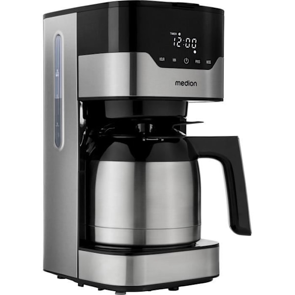 Programmerbar filterkaffemaskine med kande - MEDION - MD 18458 - isotermisk - 900W - 1,2 L