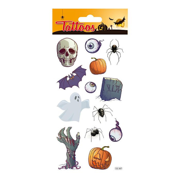 Väliaikaiset tatuoinnit - Halloween-hautakivi Flerfärgad