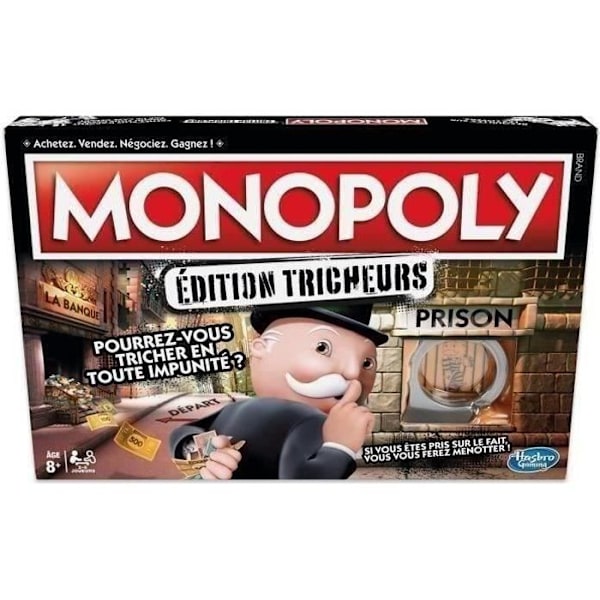 Monopolfuskare, brädspel, brädspel, fransk version Flerfärgad
