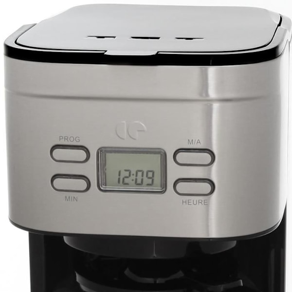 CONTINENTAL EDISON Inox programmerbar filterkaffemaskine Rostfritt stål