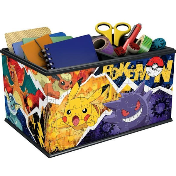 Pokémon Storage Box 3D-pussel - Ravensburger - 216 bitar - Från 8 år Gul