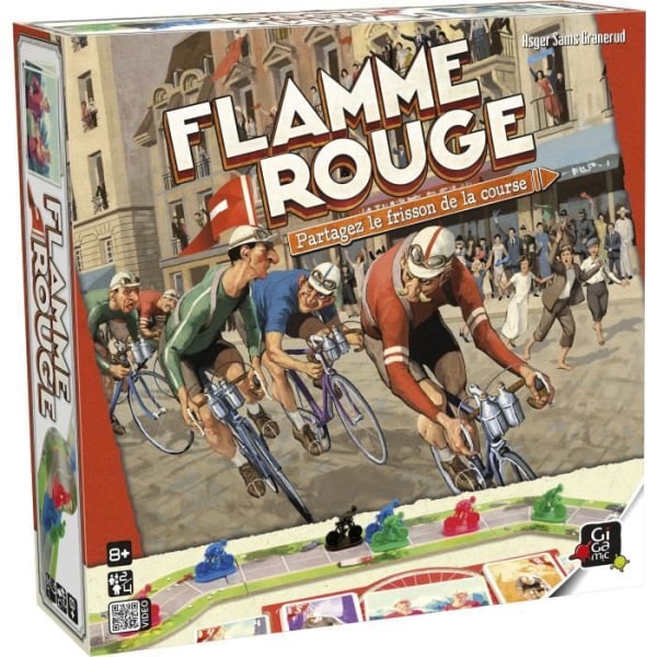 GIGAMIC Red Flame Card Game - Snabbt och taktiskt racingspel