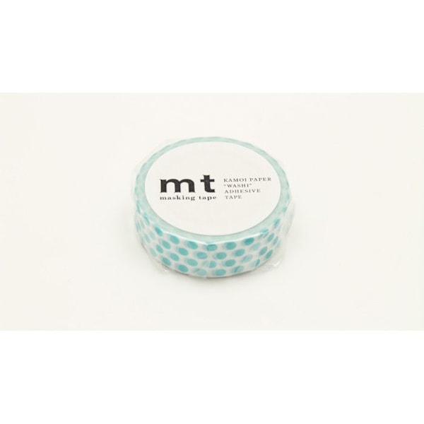 Masking Tape MT Pois blå lagun - prick soda Blå