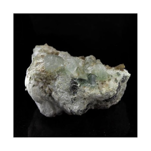 Sten og mineraler. Prehnite. 73,3 øre. La Combe de la Selle, Bourg d'Oisans, Frankrig..