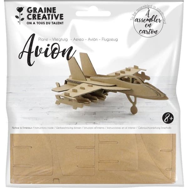 Pap flymodel - Brun - 16,5 x 17,5 x 6 cm beige