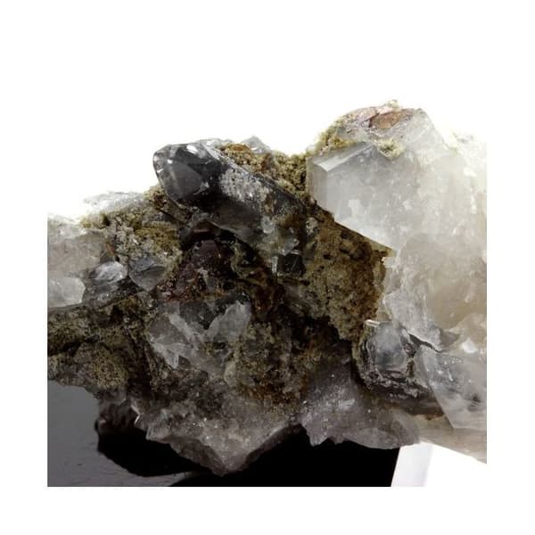 Brookite + Grå Kvarts 108,8 karat Flerfärgad