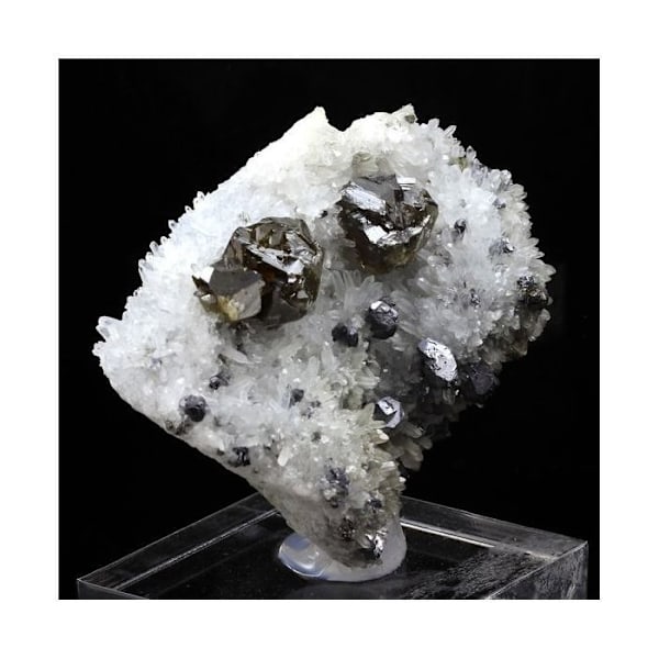 Sten og mineraler. Sphalerit + Kvarts. 364,5 ct. Krushev dol mine, Madan, Bulgarien.