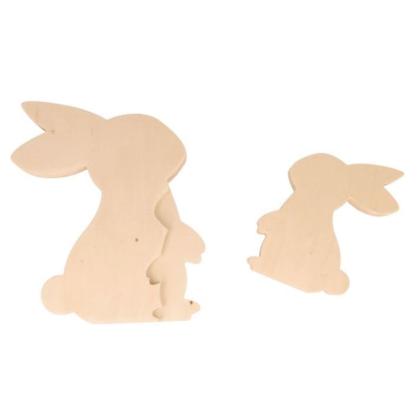 Häckande kaniner 23 cm Beige