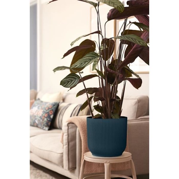 ELHO Vibes Fold Rund urtepotte Hjul 35 - Blå - Ø 35 x H 32 cm - indvendig - 100% genanvendt Mörkblå