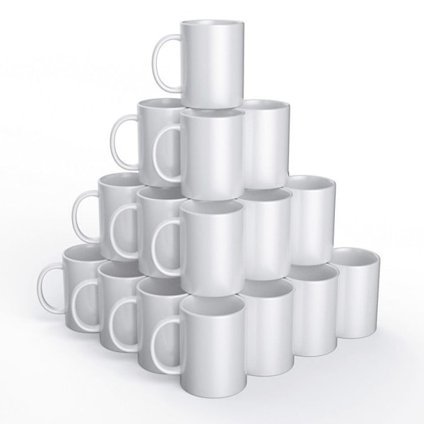 Cricut: Valkoiset Keraamiset Mukit 425ml 36 kappaletta Vit
