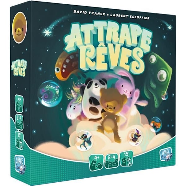 Space Cow | Fånga drömmar | Brädspel | Från 4 år | 2 till 4 spelare | 15 minuter Flerfärgad
