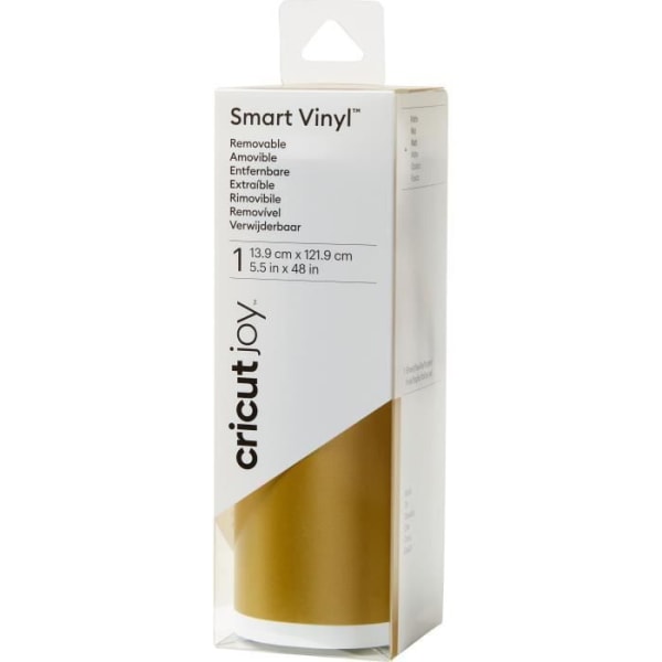 CRICUT Gold Avtagbar vinylrulle - 5,4" x 48" - Vatten- och blekningsbeständig
