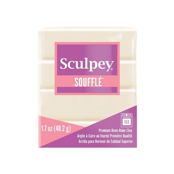 Pate polymer - plastilin - fimo - cernit - sculpey - wepam - patati patata Sculpey - SU 6647 - Skumleret ler elfenben