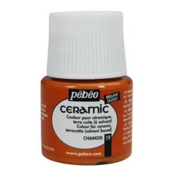 Maling - Pébéo - Keramisk Kamel - 45ml - Glansfuld - Beige Stenget