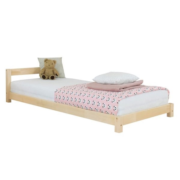 Unelmallinen lapsivuode 80 x 160 luonnonpuu Beige