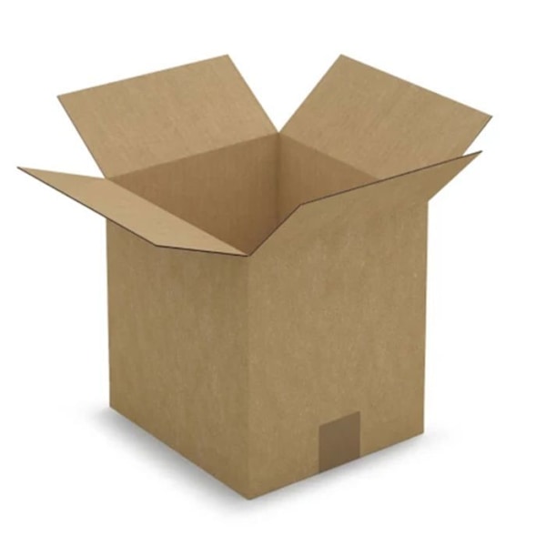 15 st packboxar 23 x 21 x 24 cm - Enkel korrugering kastanj
