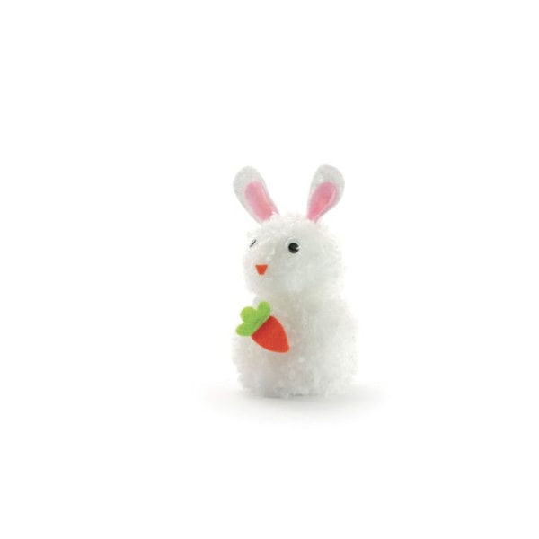 Kit Pompons - Lapinou - 13 kpl - Valkoinen - Valmista kaunis pomppulapino helposti