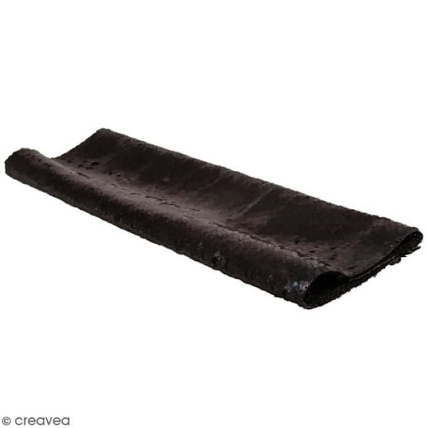 Kupong av vändbart paljetttyg - Svart / Silver - 42 x 32 cm Svart silver
