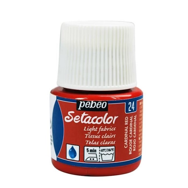 Kangasmaalaus - PéBéo - Sétacolor - Kardinaalipunainen - 45 ml - Mattapinta Kardinal röd