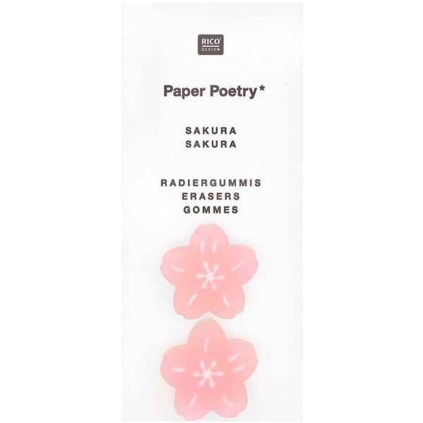 2 Gummierosa Sakura-blomster - Japansk Forår Rosa