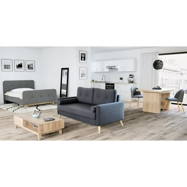 Udtrækkeligt spisebord til 6 til 12 personer moderne stil Sonoma eg indretning - SPISNING - L 140-273 x B 90 cm Sonoma ekdekor
