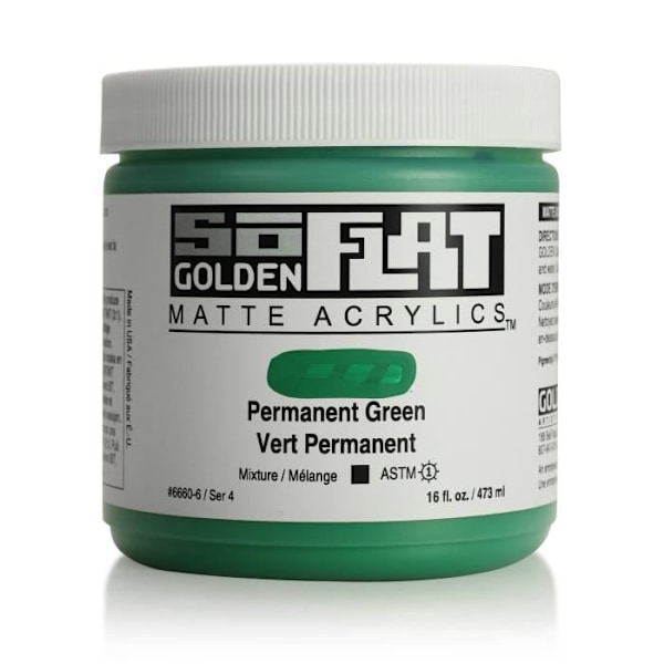 AkrYylimaali SoFlat Golden 473 ml Vihreä Pysyvä S4