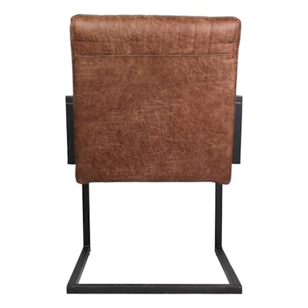 Stol - HSM - Texas - Yatchläder - Metall - Nutida - Design Cognac