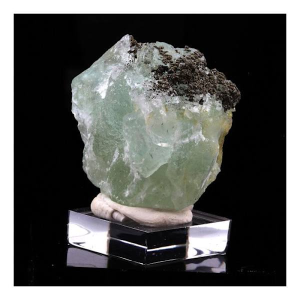 Stenar och mineraler. Fluorit + Pyrit. 169,0 cent. Aouli, Mideltprovinsen, Drâa-Tafilalet, Marocko.