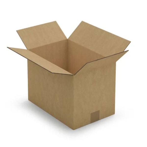 5 st packboxar 35 x 23 x 25 cm - Dubbel korrugerad kastanj