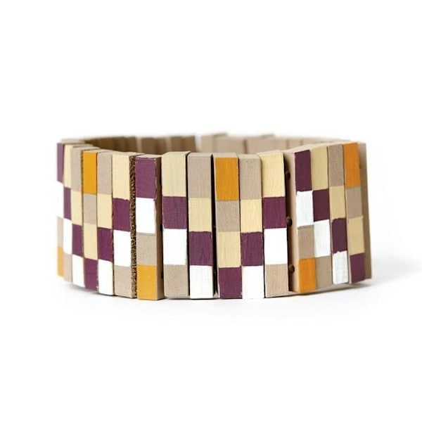 Helmi puu Lucy suorakulmainen 30x6,6mm 10 kappaletta Beige