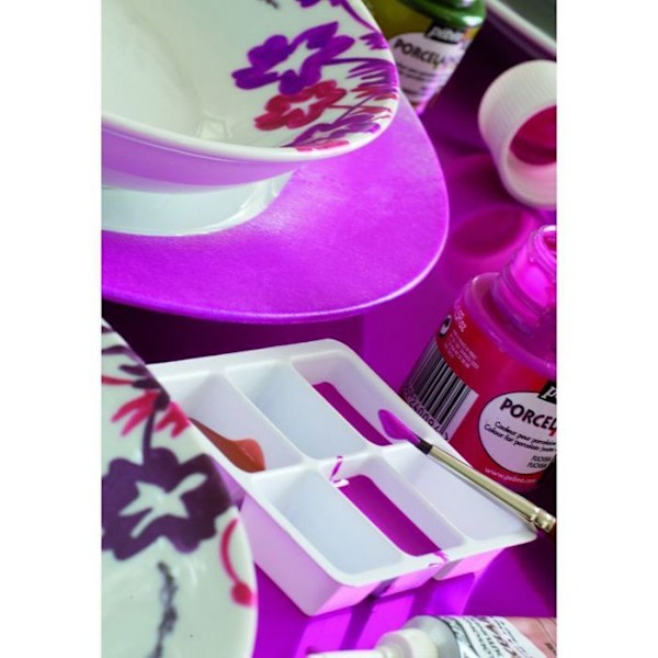 Porslinsfärg - Pébéo - Fuchsia - 150°C - 45 ml - Tål diskmaskin Lila