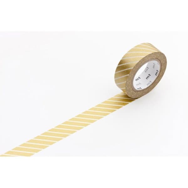 Guldstribet malertape - 1,5 cm x 7 m gyllene
