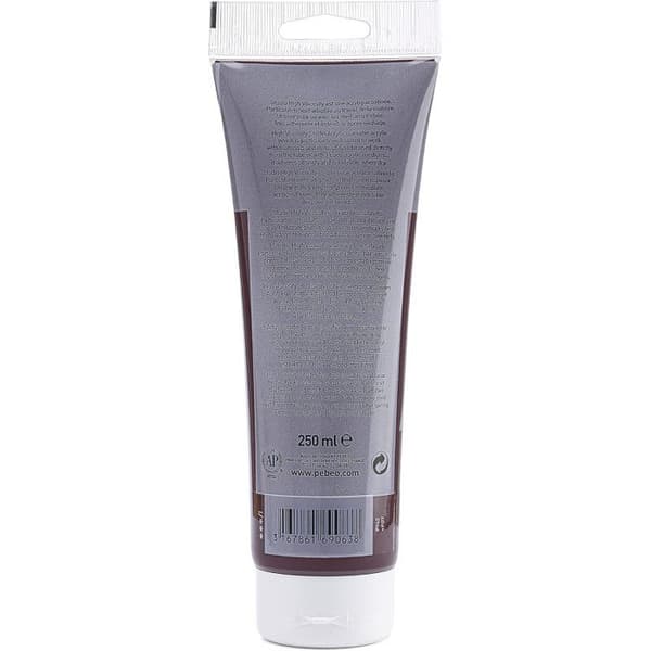 Akrylfärg - PEBEO - Studio High Vicosity - 250 ml - Röd - Matt Finish brun
