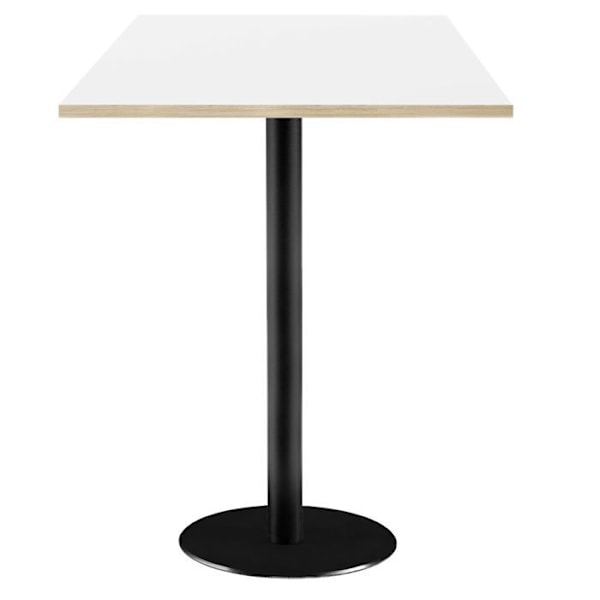 Högt bord 60 x 60 cm - vit Rom modell med träkanter Vit